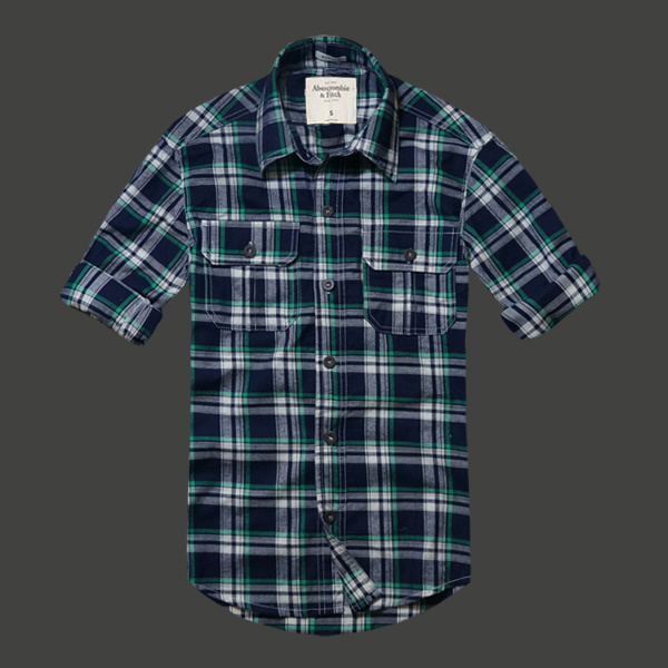 Abercrombie Fitch Hombres Plaid Camisa AF6989